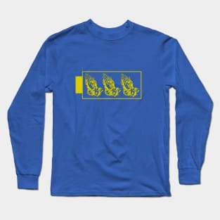 Prayer Battery (Gold) | Christian Theme Long Sleeve T-Shirt